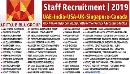 Aditya Birla Group Staff Recruitment