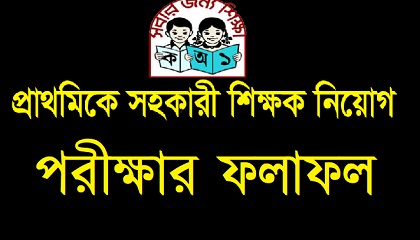 Primary Assistant Teacher Result 2019 