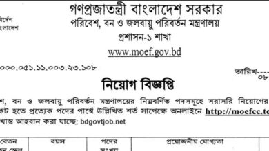 Ministry of Environment and Forest Job Circular