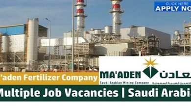 Ma’aden Fertilizer Company (MFC) Job Vacancies