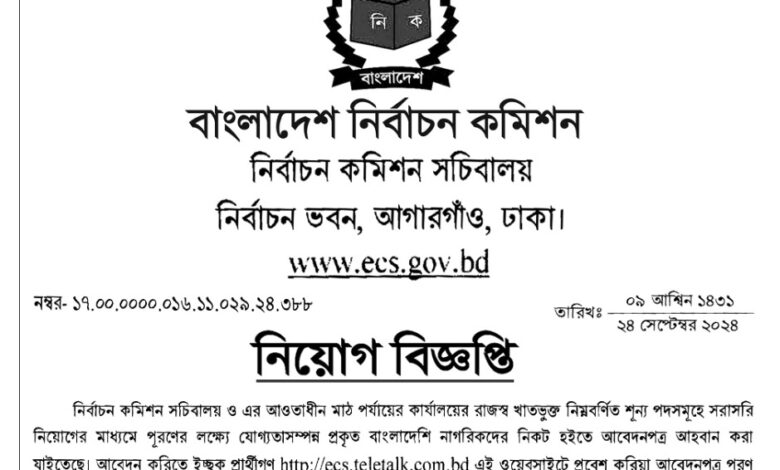 Bangladesh Election Commission (ECS) Job Circular