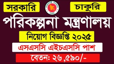 Job Circular Bangladesh Ministry Of Planning