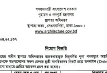 Job Circular. Department of Architecture