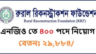 Rural Reconstruction Foundation (RRF) Job Circular