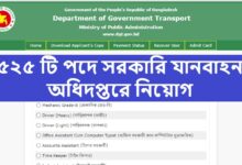 Department of Government Transport Job Circular