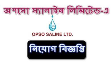 Opso Saline Ltd published a Job Circular