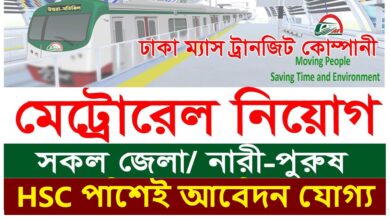 Bangladesh Metro Rail Job Circular