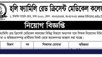 Holy Family Red Crescent Medical College Job Circular