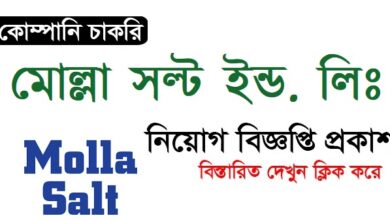 Molla Salt (Triple Refined) Ind. Ltd Job Circular
