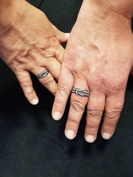 3d Wedding Ring Tattoo