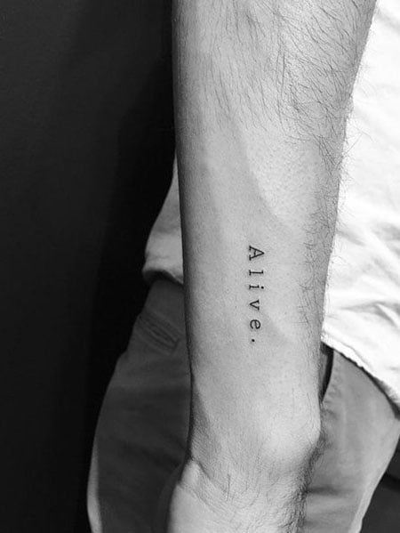 Small Lettering Tattoo