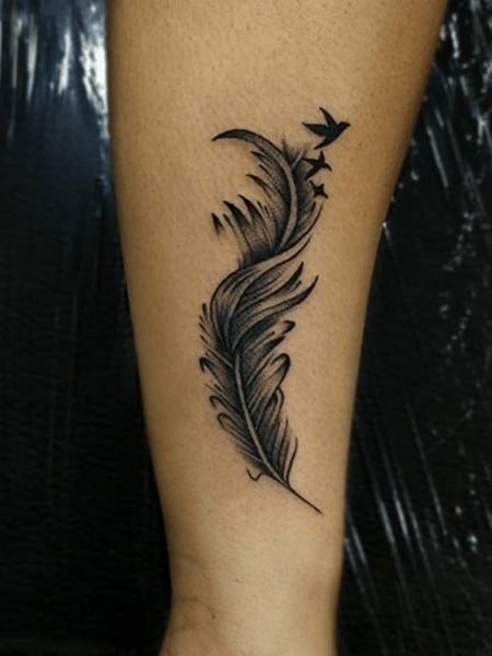 Feather With Birds Tattoo.png