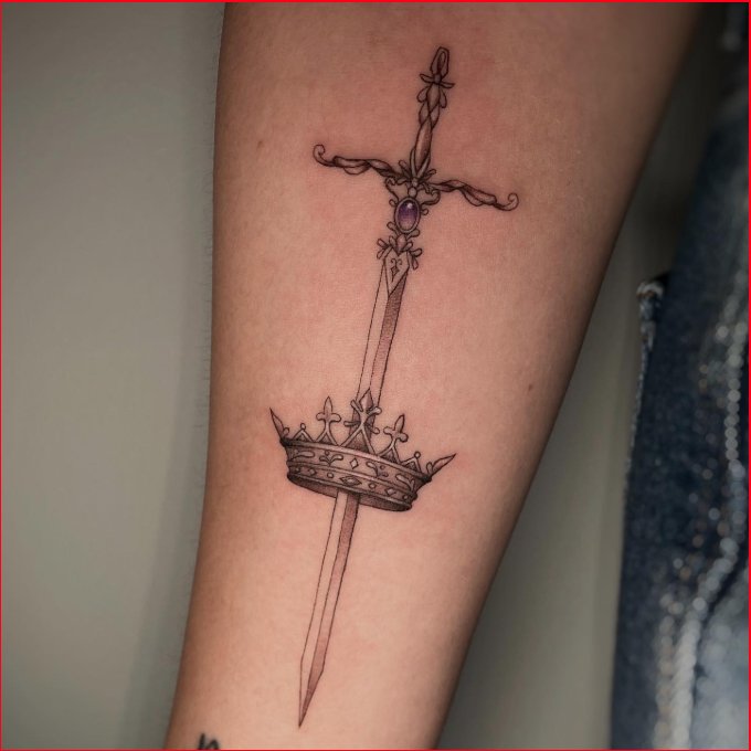 Excalibur sword tattoos