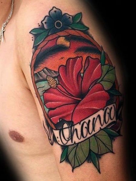 Hawaain Flower Tattoo