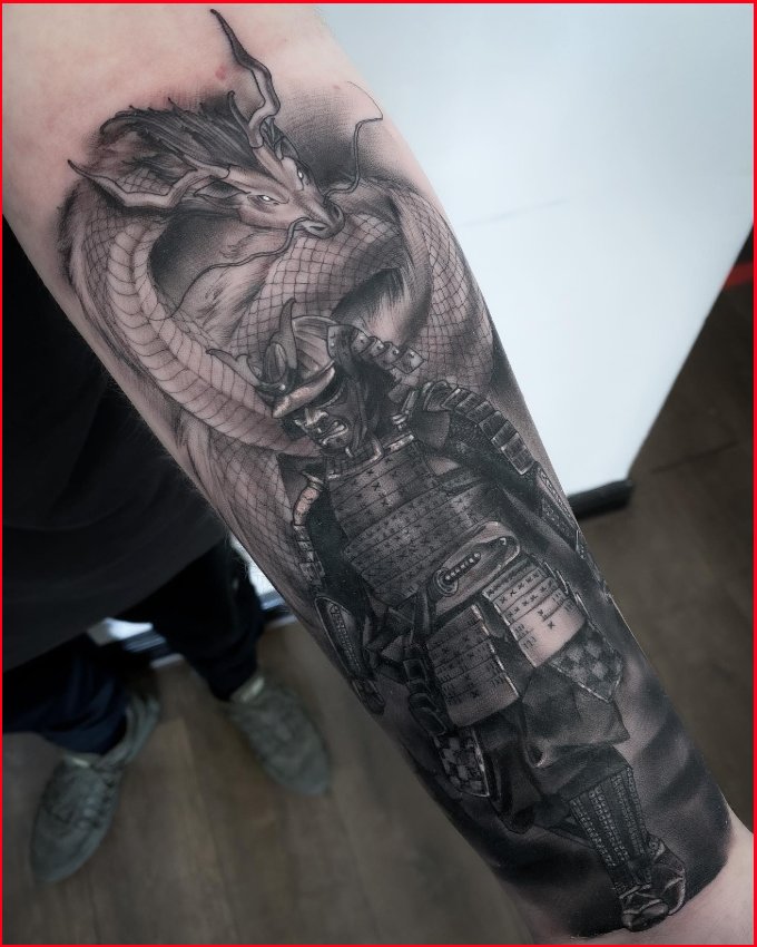 samurai dragon tattoos