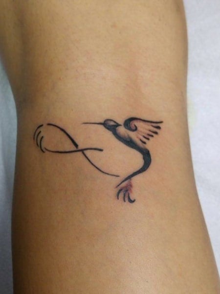 Infinity Hummingbird Tattoo