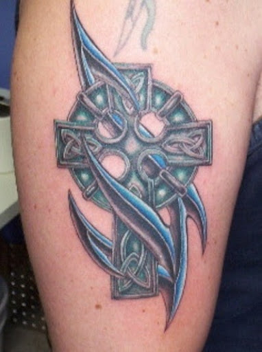tribal cross tattoos designs