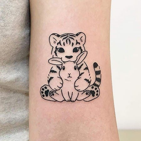 Cute Tiger Tattoo 3