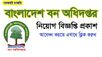Bangladesh Forest Department Job Circular 2022