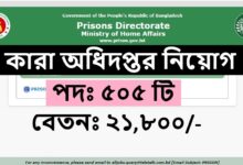 Department of Prisons Job Circular 2025