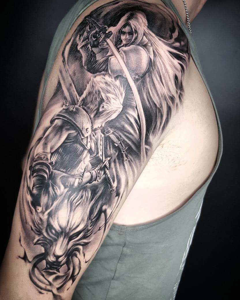 ff7 tattoo on arm