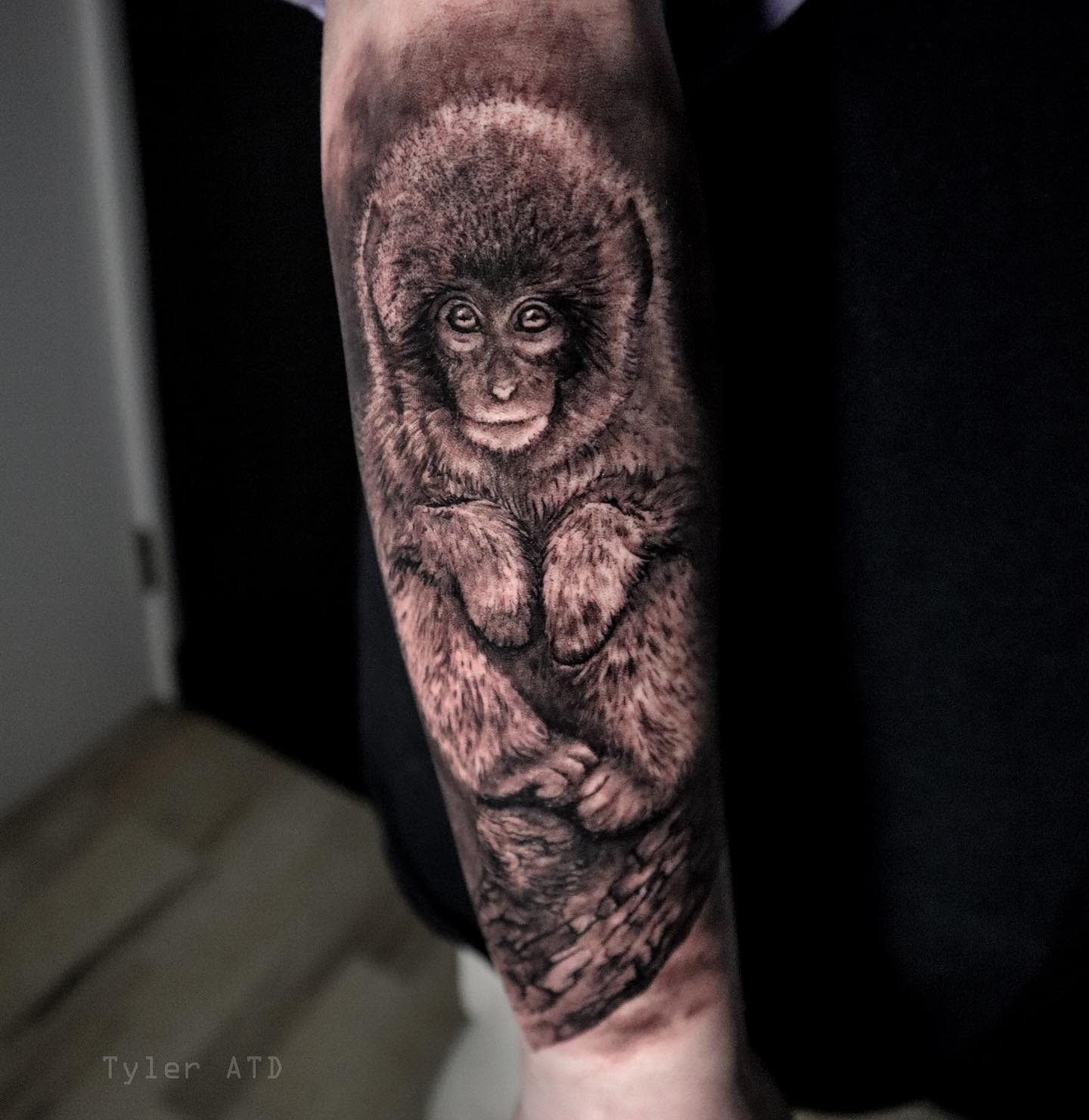 Realistic Monkey Tattoo -tyleratd