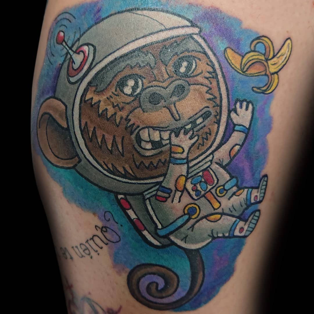 Cute Monkey Tattoo -vezetattoo