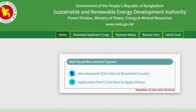Sustainable and Renewable Energy Development Authority (SREDA) Job Circular 2023