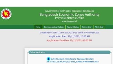 Bangladesh Economic Zones Authority (BEZA) Job Circular 2023