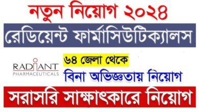 Radiant Pharmaceuticals Limited Job Circular 2024