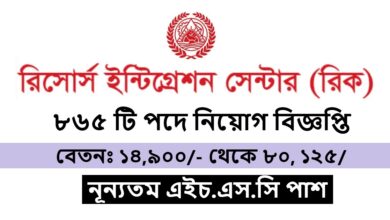 Resource Integration Centre (RIC) Job Circular