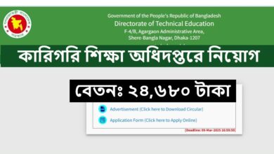 Directorate of Technical Education Job Circular 2025