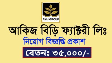 Akij Biri Factory Limited Job Circular 2025