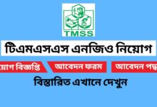 এমএসএস (TMSS) এনজিও এর নিয়োগ বিজ্ঞপ্তি