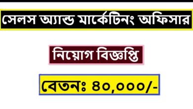 Sales and Marketing Officer Jobs Circular