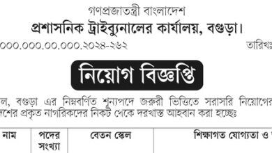 Administrative Tribunal, Bogura Job Circular 2024